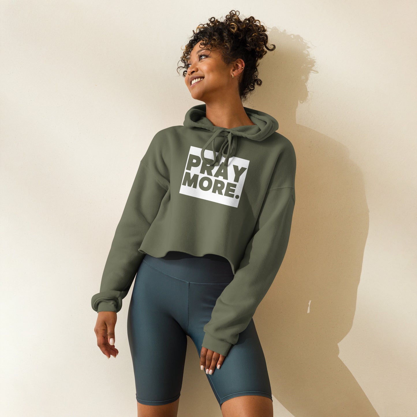 PRAY MORE. Crop Faith Hoodie